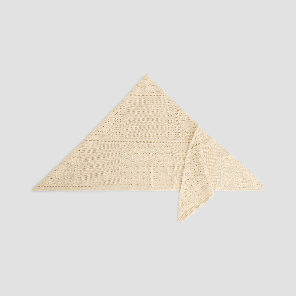 FACE LOGO KNIT BANDANA | OFF WHITE