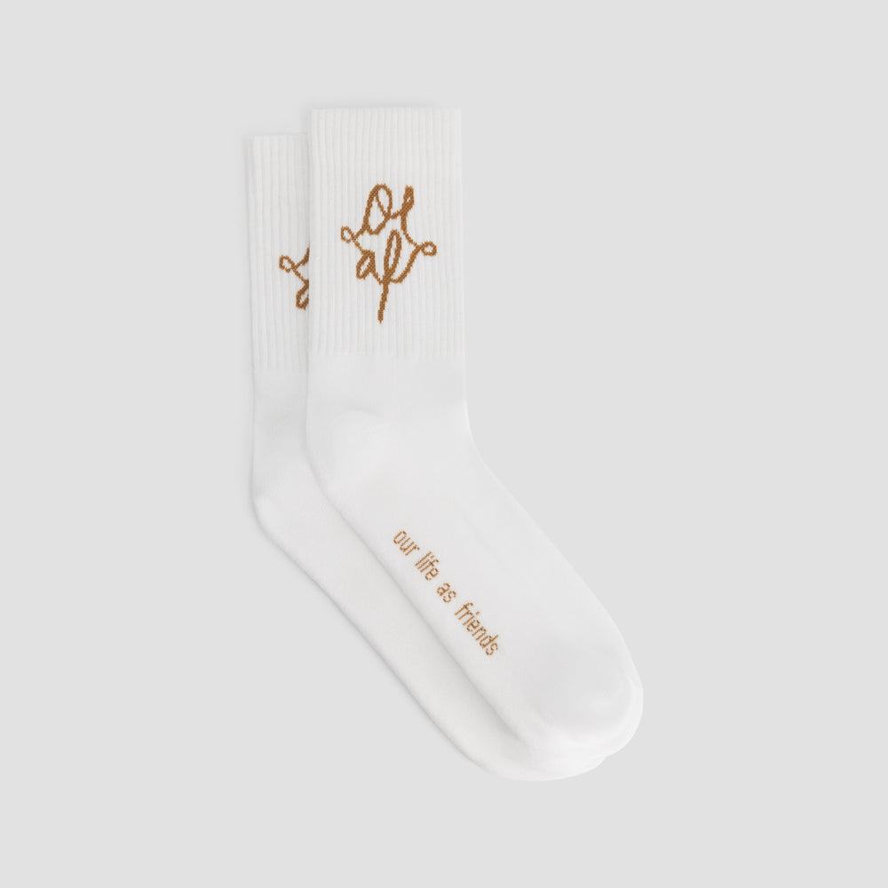 MONOGRAM SOCK | OPTICAL WHITE