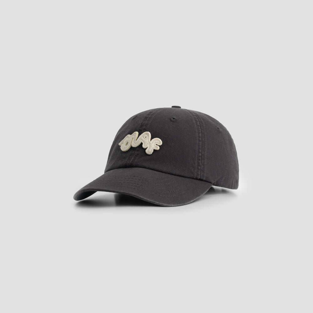 WASHED SIGNATURE LOGO CAP | CHARCOAL