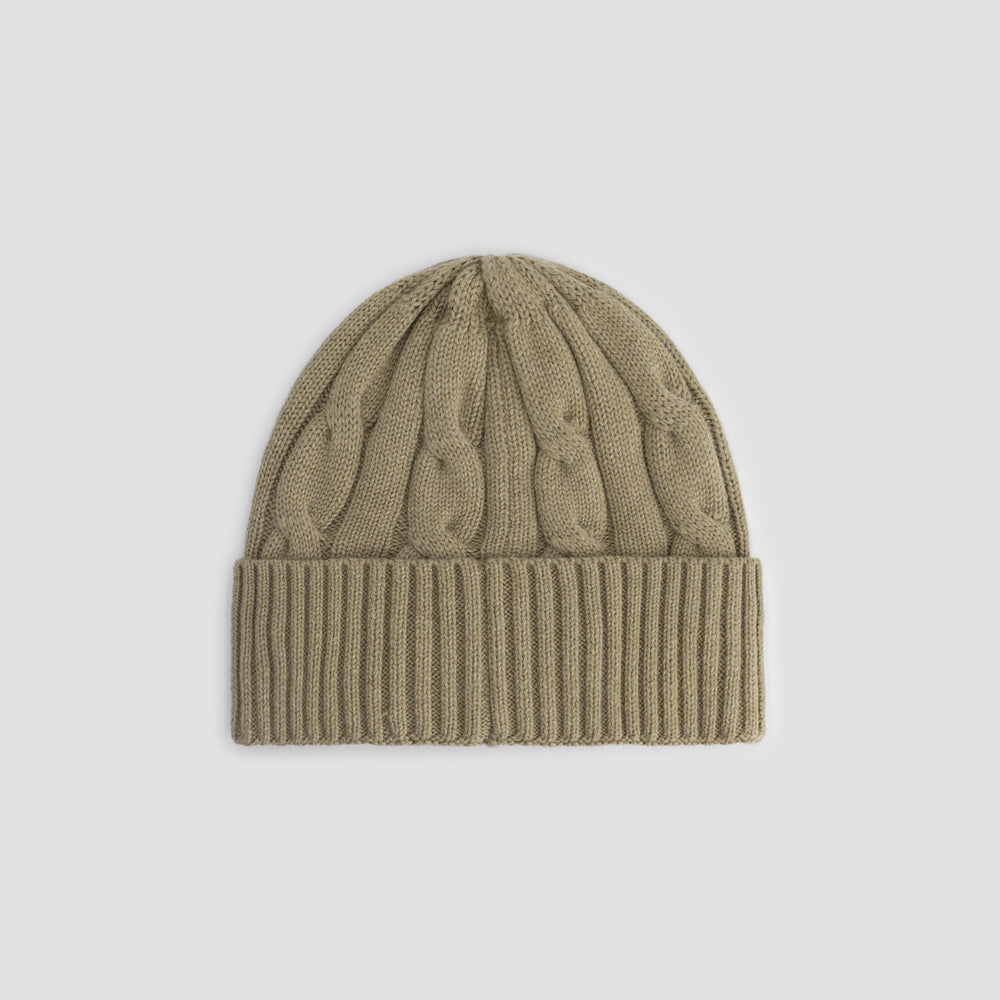 WOOL CABLE KNITTED BEANIE | TREEHOUSE