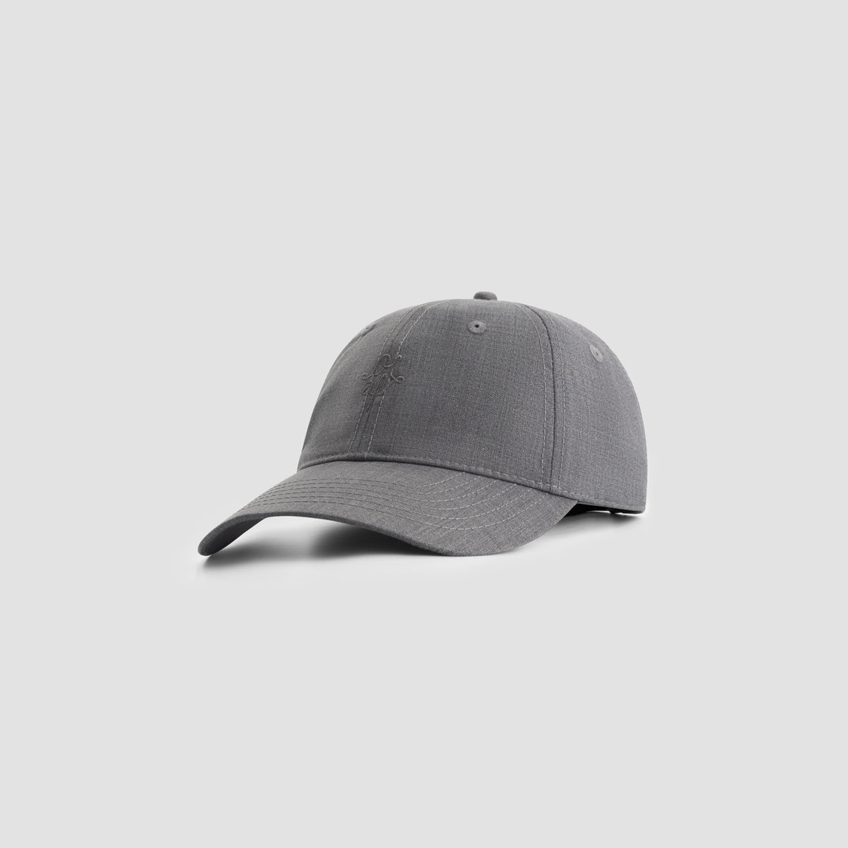WOOL MONOGRAM CAP | SHARKSKIN