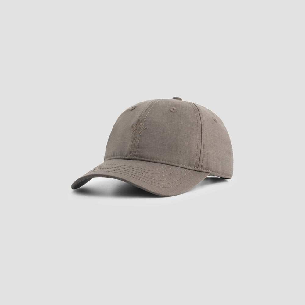 Wool Monogram Cap - Sharkskin