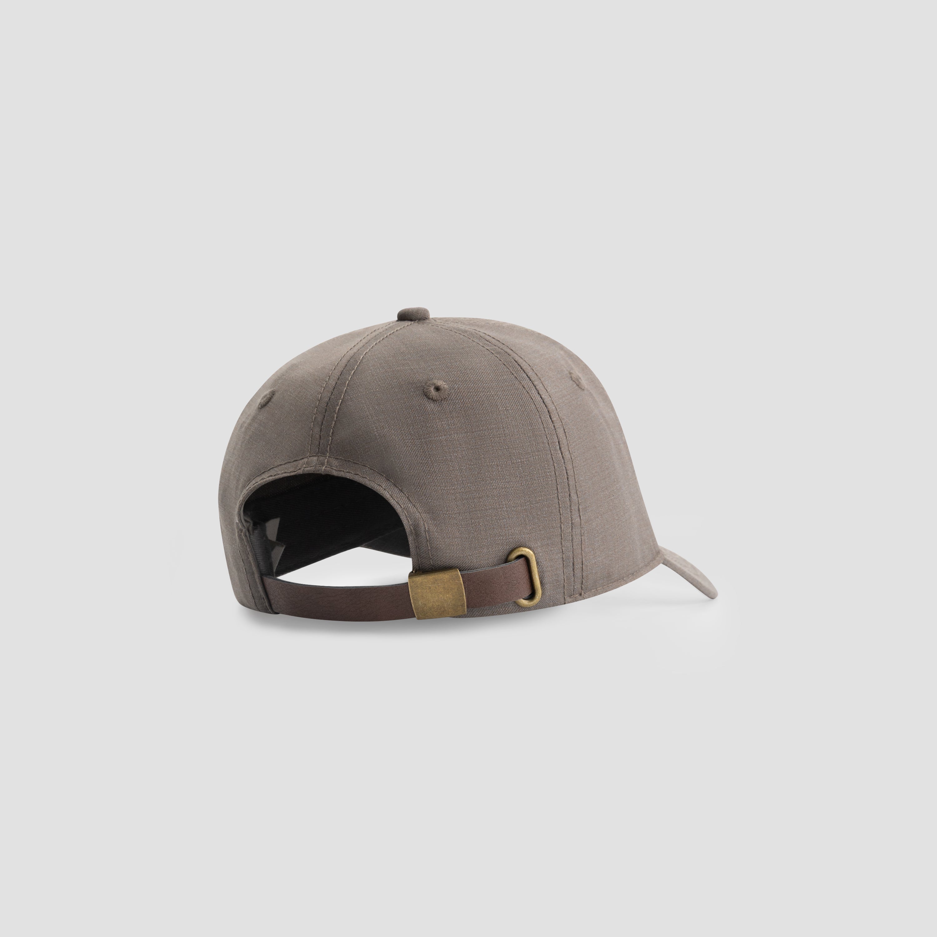Wool Monogram Cap - Sharkskin