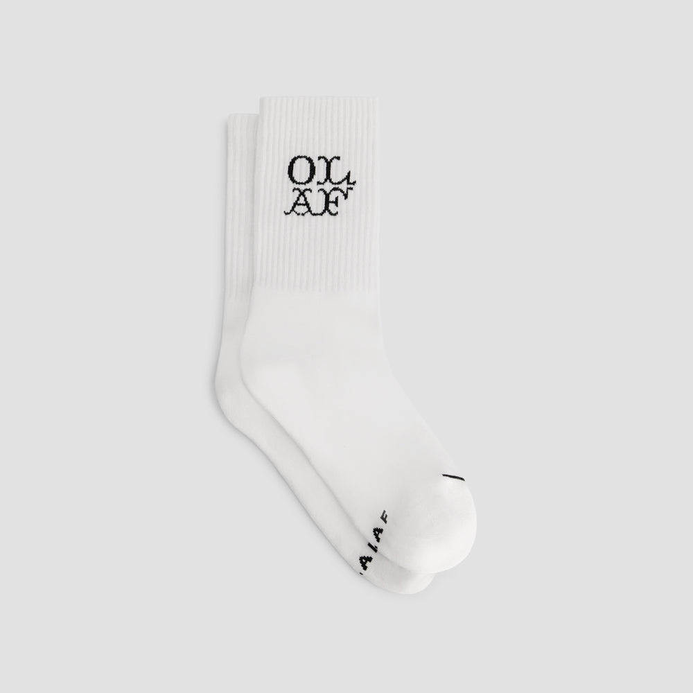 WESTERN LOGO SOCKS | OPTICAL WHITE