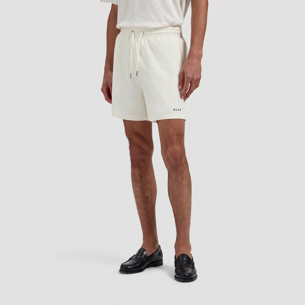 TEXTURE REGULAR SWIM SHORTS | OFF WHITE