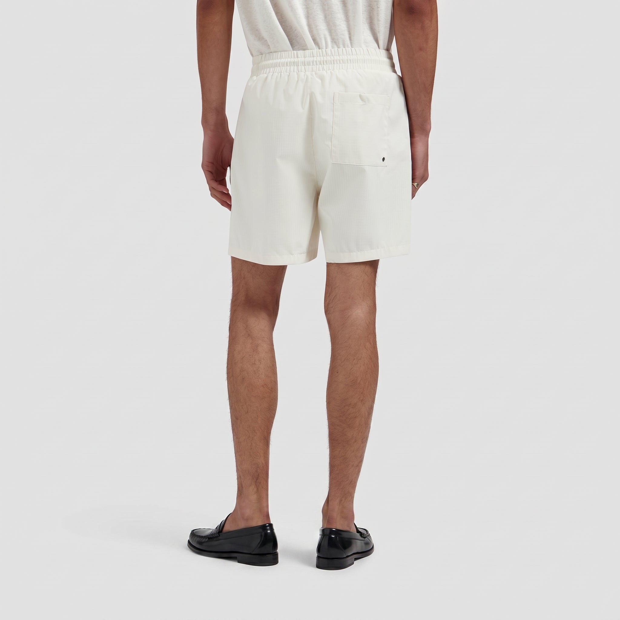 Texture Regular Swim Shorts - Off-White