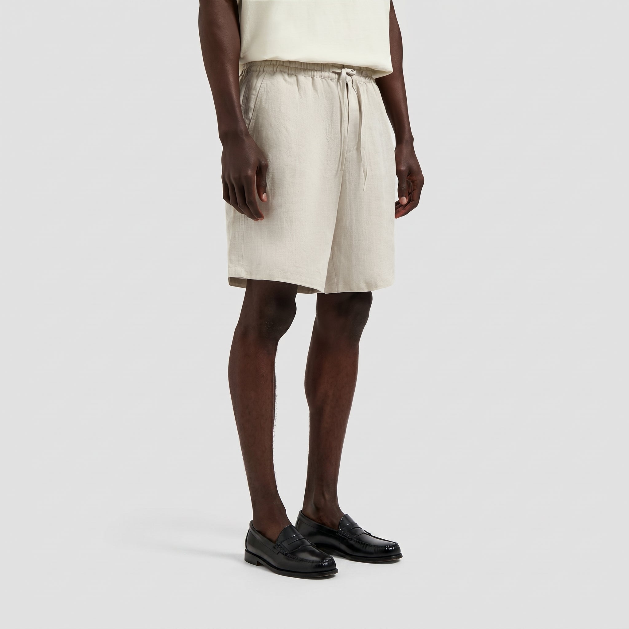 Linen Blend Short - Off White
