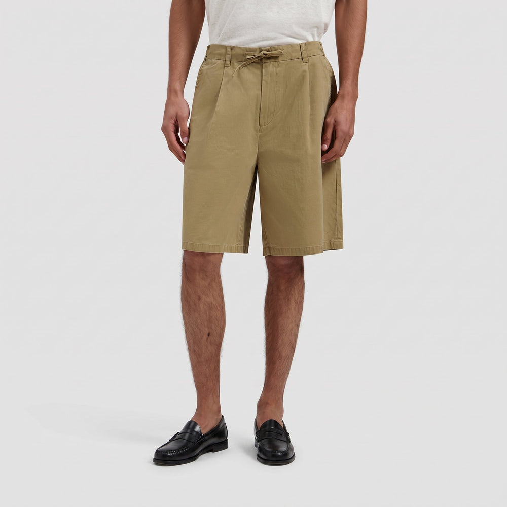 HERRINGBONE PLEATED SHORTS | TREEHOUSE