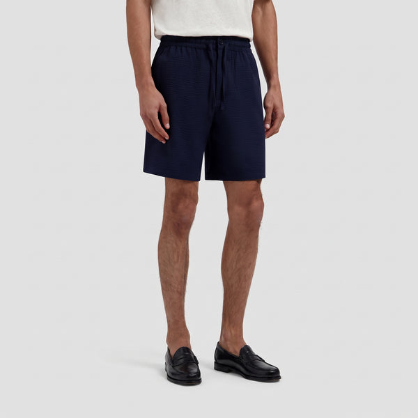 Seersucker Shorts - Navy