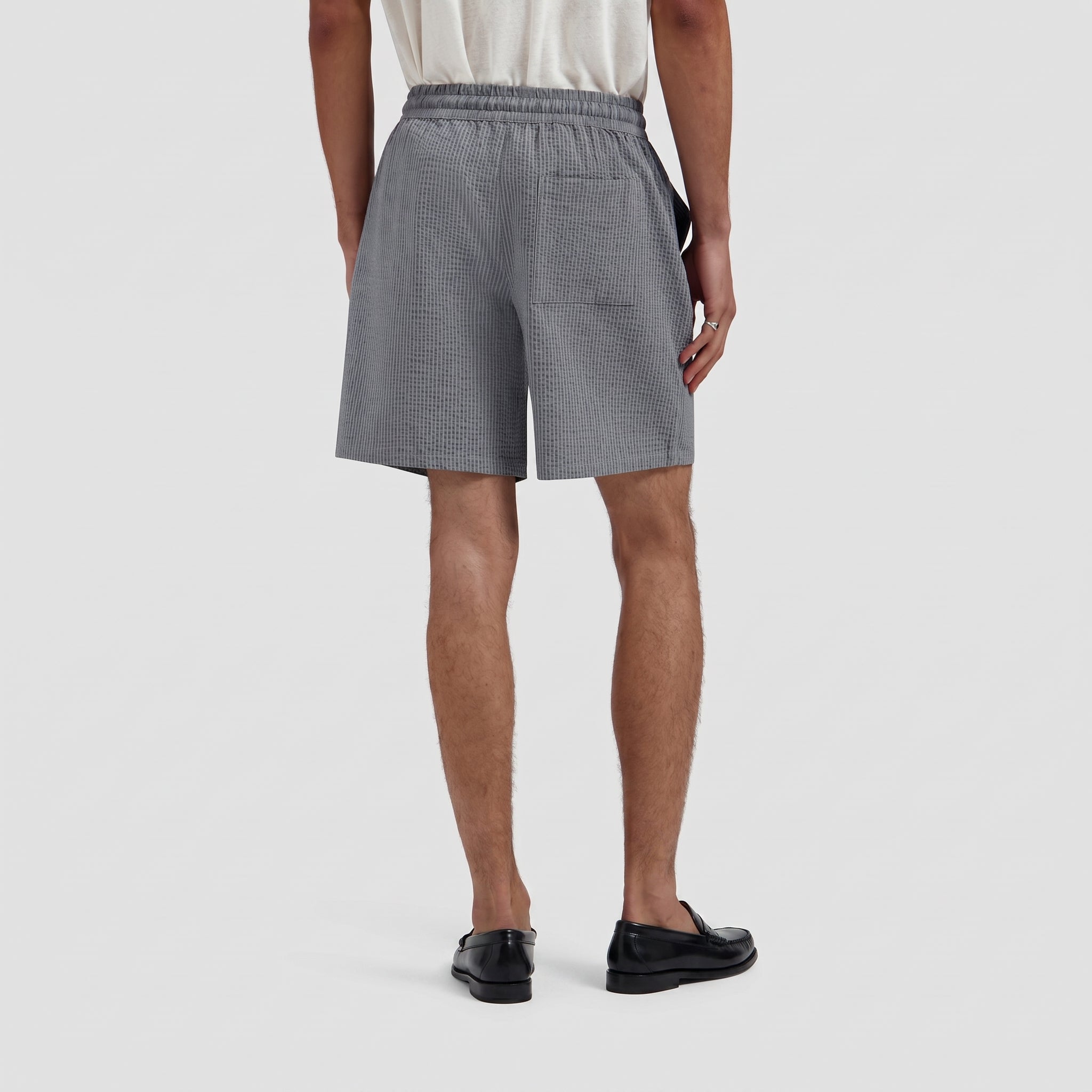 Seersucker Shorts - Heather Grey