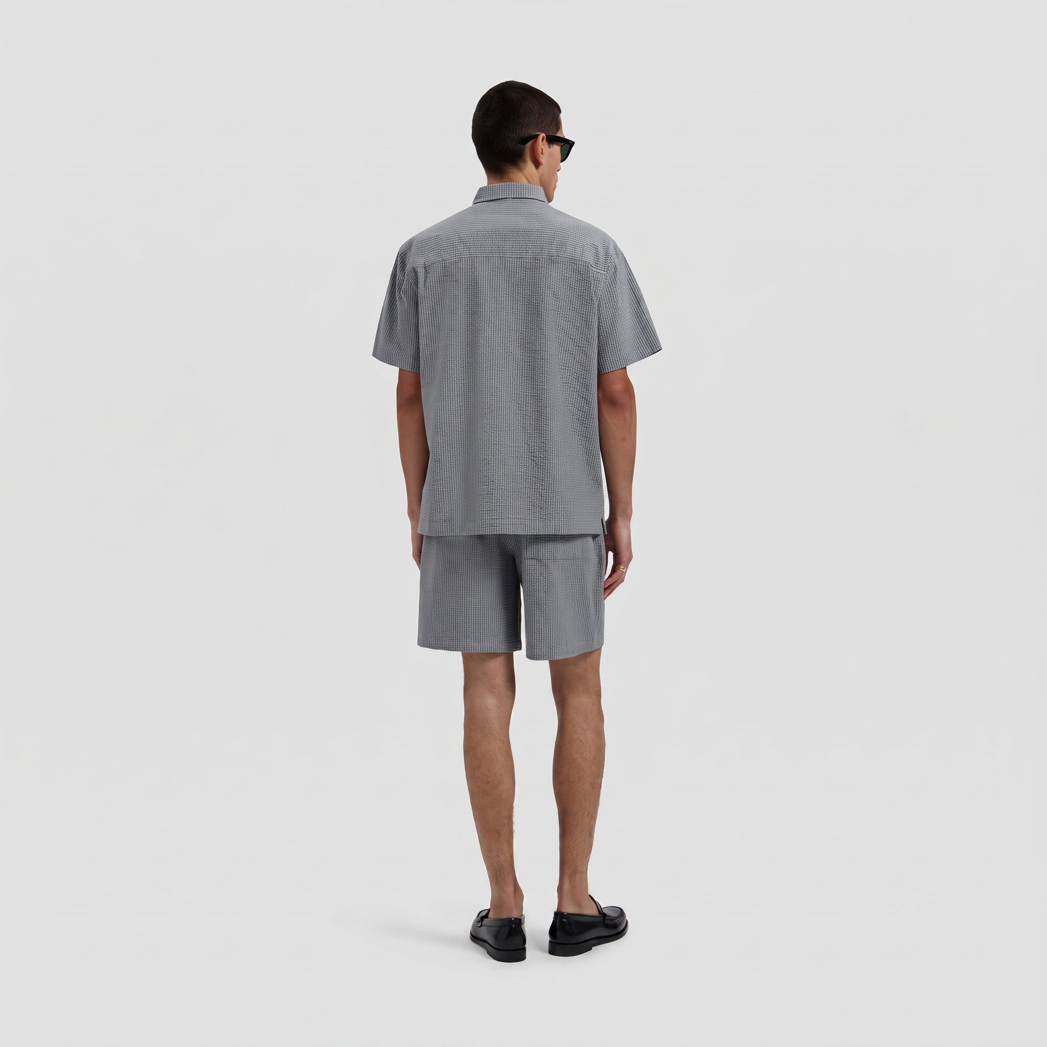 Seersucker Shorts - Heather Grey