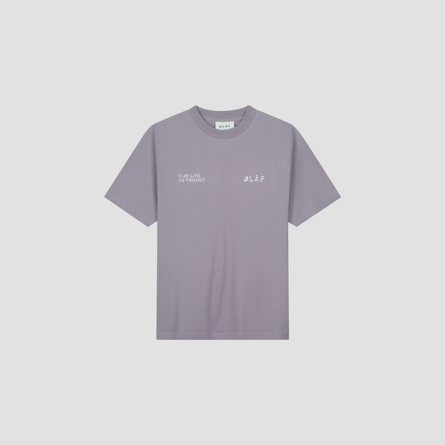 Dual Logo Tee - Stone Grey
