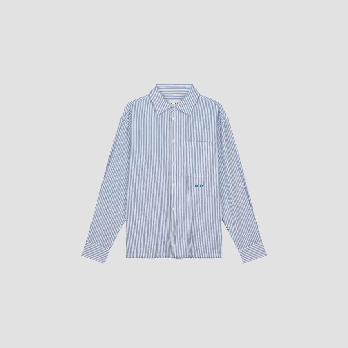 OXFORD STRIPE SHIRT LS | BLUE STRIPE