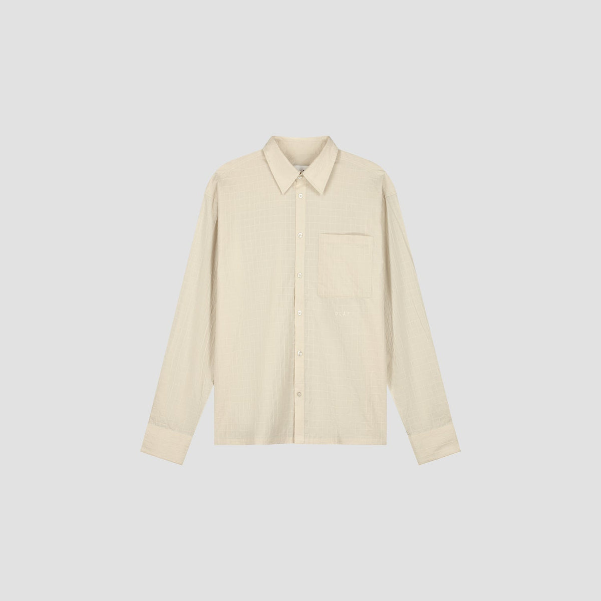 TEXTURED BOXY SHIRT | OFF WHITE