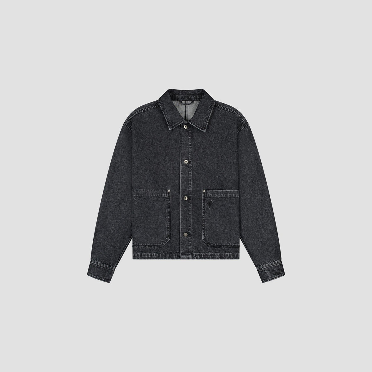 DENIM BOXY JACKET | WASHED CHARCOAL