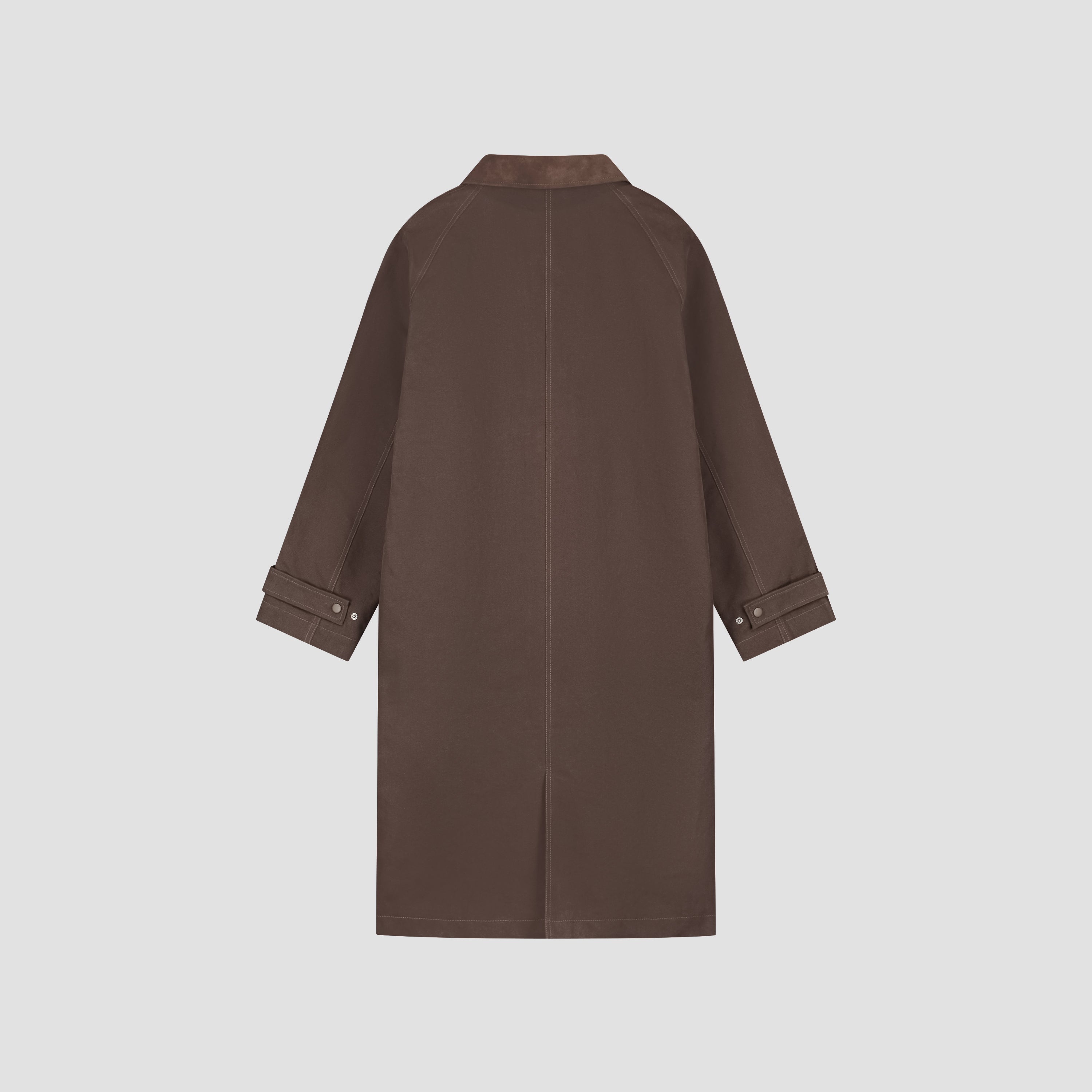 Washed Canvas Overcoat - Hot Fudge