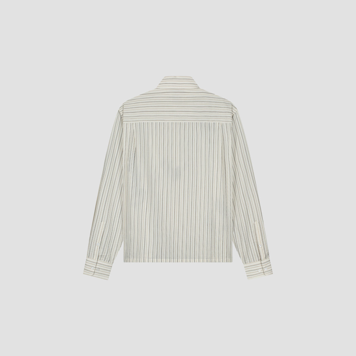 BRUSHSTROKE LOGO STRIPE LS SHIRT | CHARCOAL