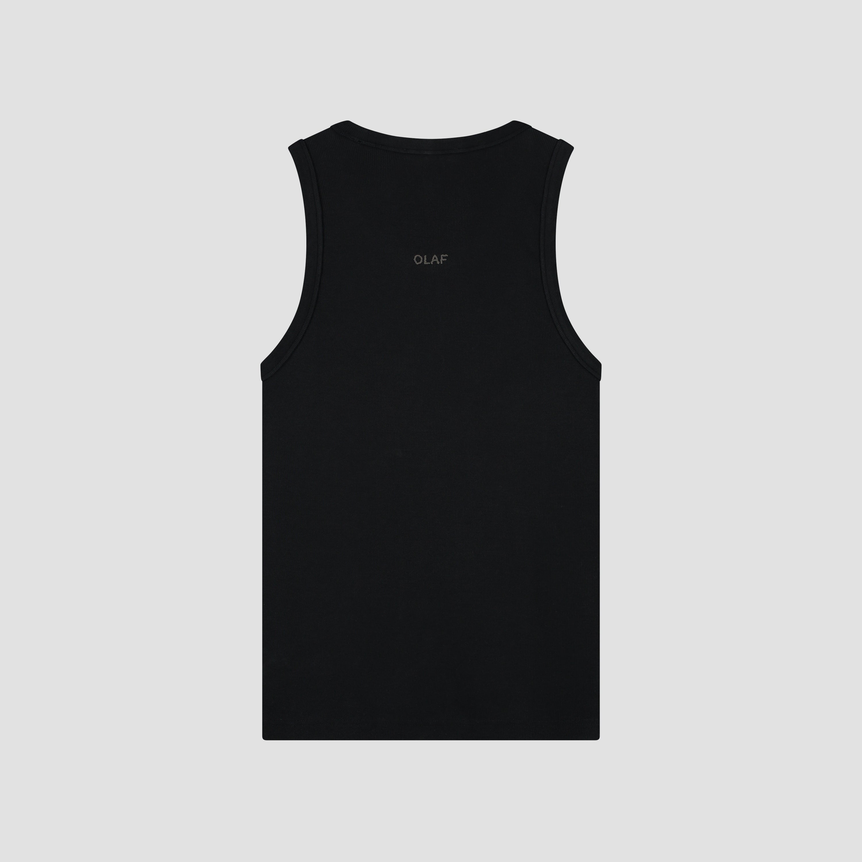 Essential Rib Tank Top - Black
