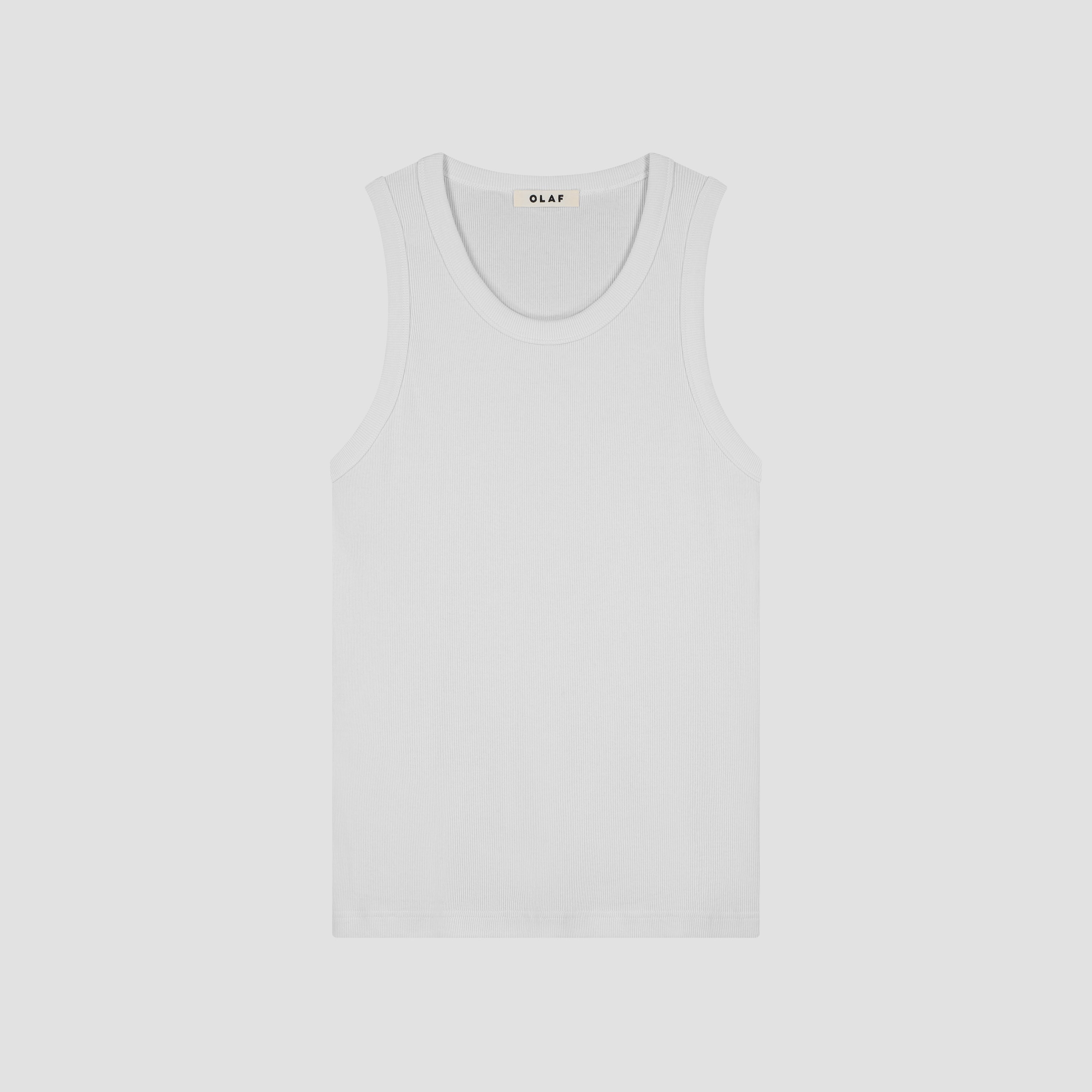 Essential Rib Tank Top - Optical White