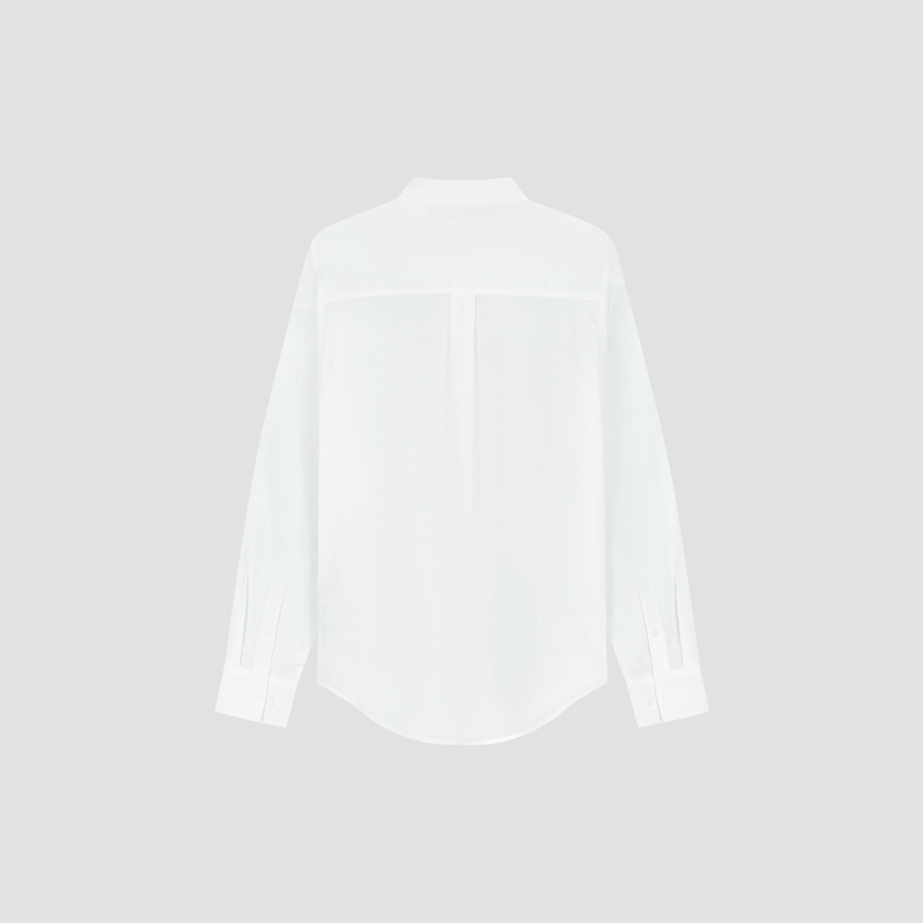Linen Blend Relaxed Shirt - Optical White