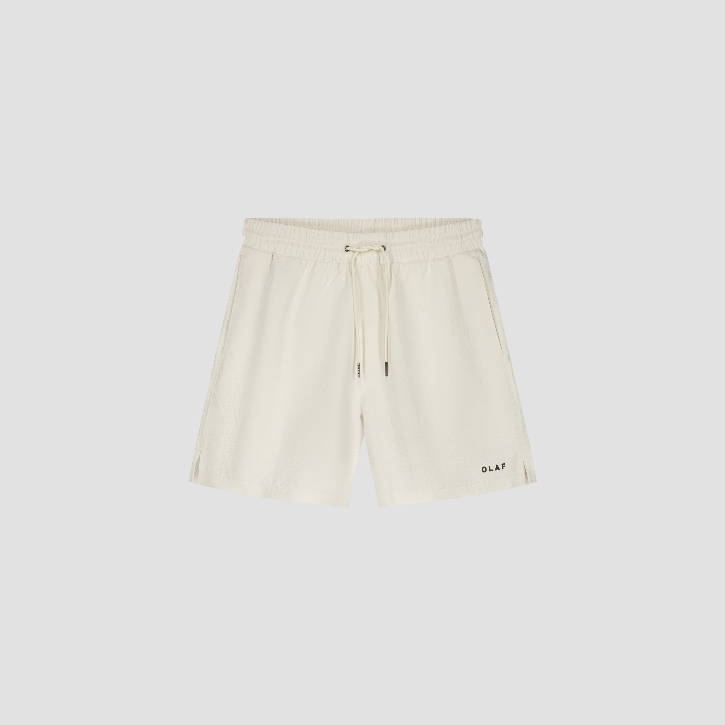 Texture Regular Swim Shorts - Off-White