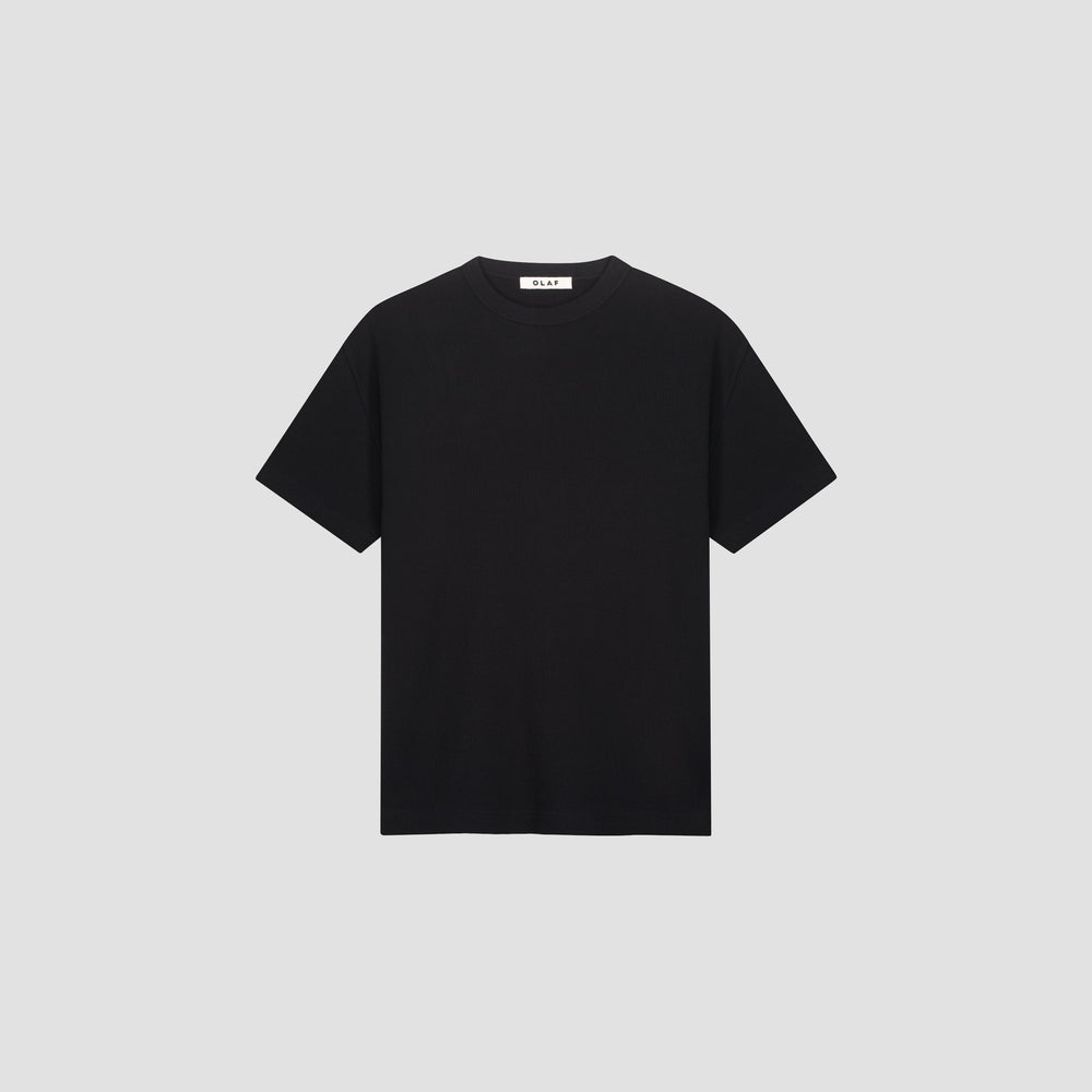 WAFFLE TEE | BLACK