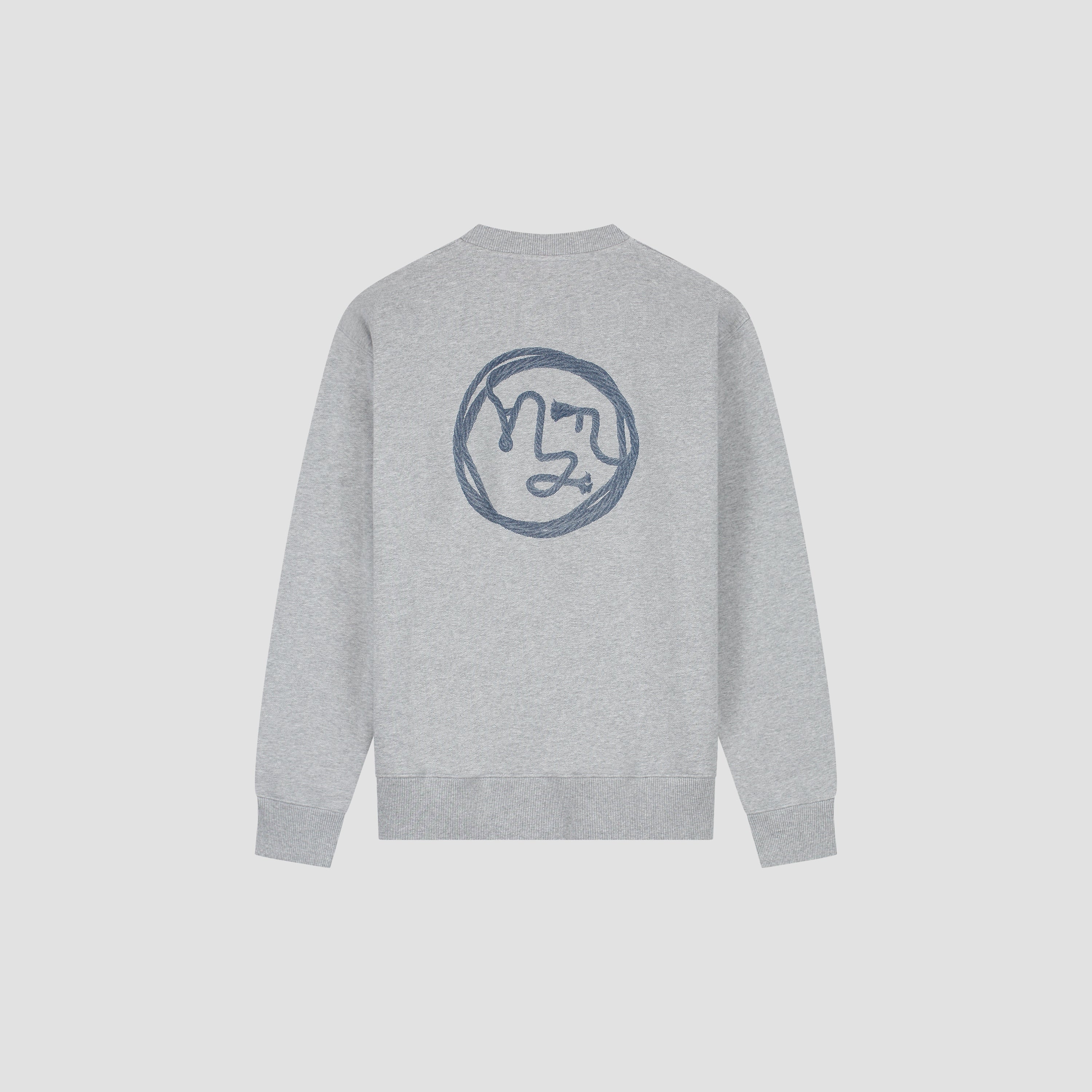 Lasso Face Crewneck - Heather Grey