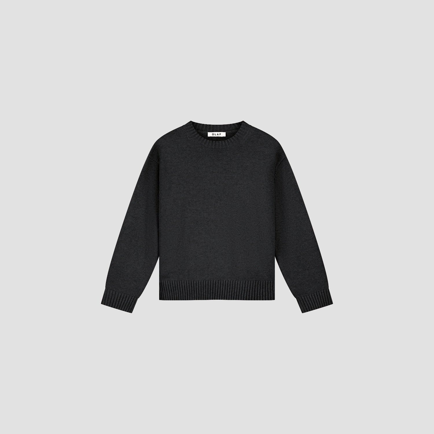 Essential Knitted Crewneck - Black