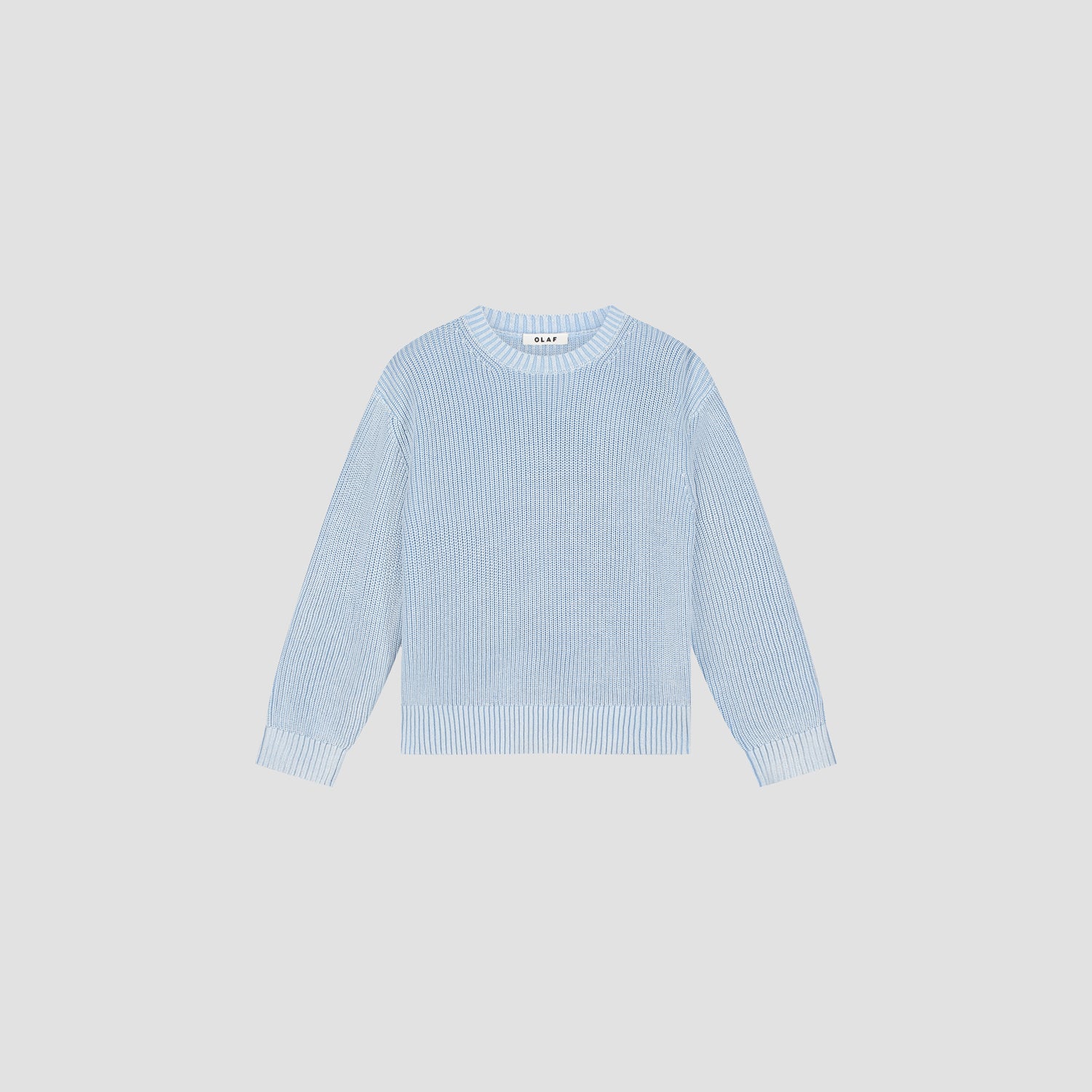 Washed Knitted Essential Crew Neck - Windsurfer