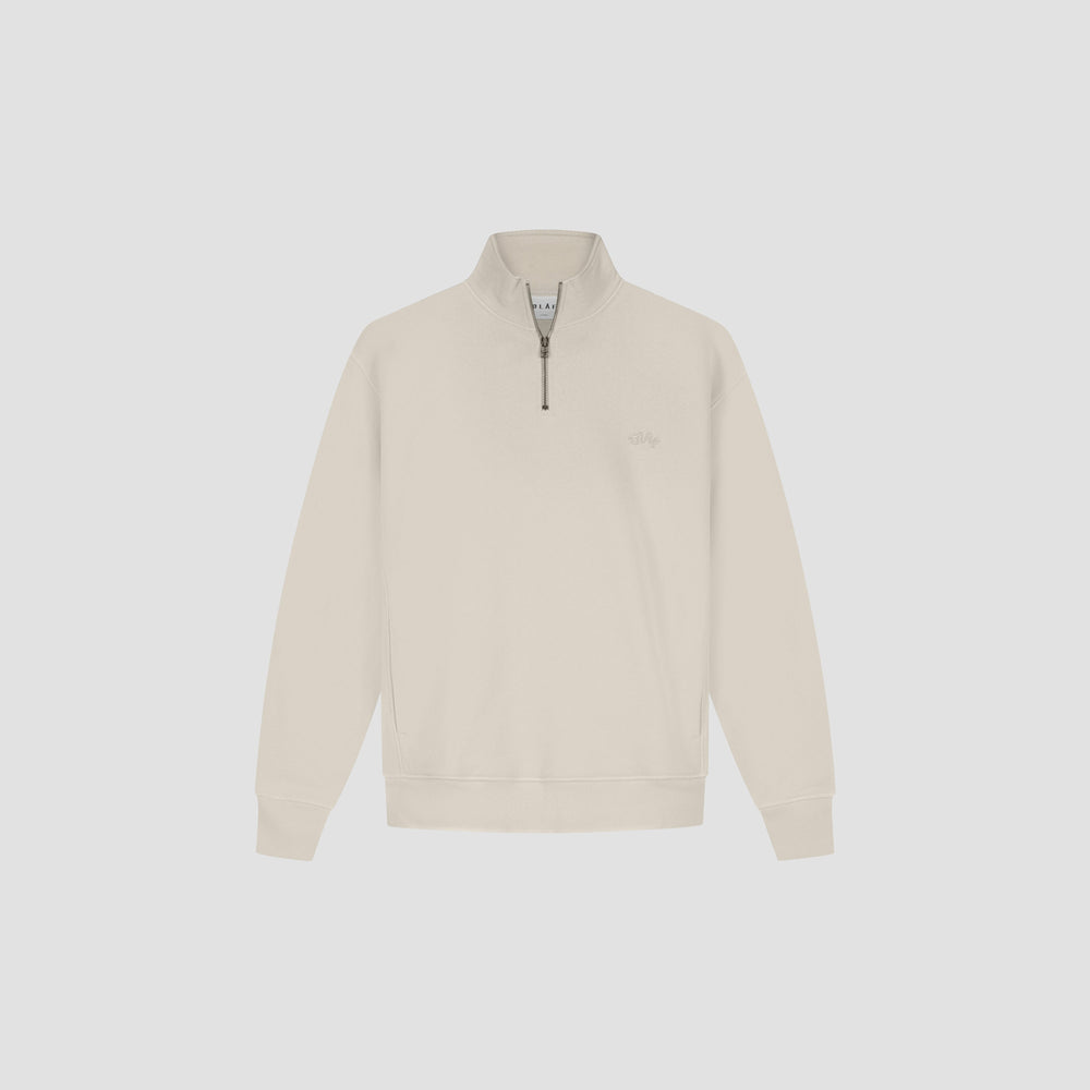 SIGNATURE ZIP MOCK | CEMENT