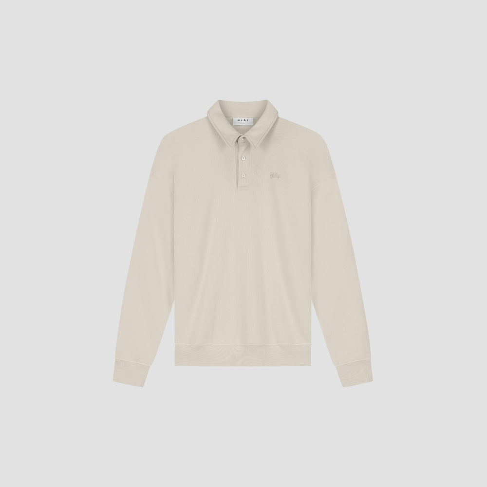 SIGNATURE OVERSIZED POLO | CEMENT