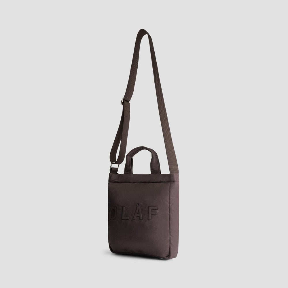 NYLON MINI TOTE | DARK BROWN