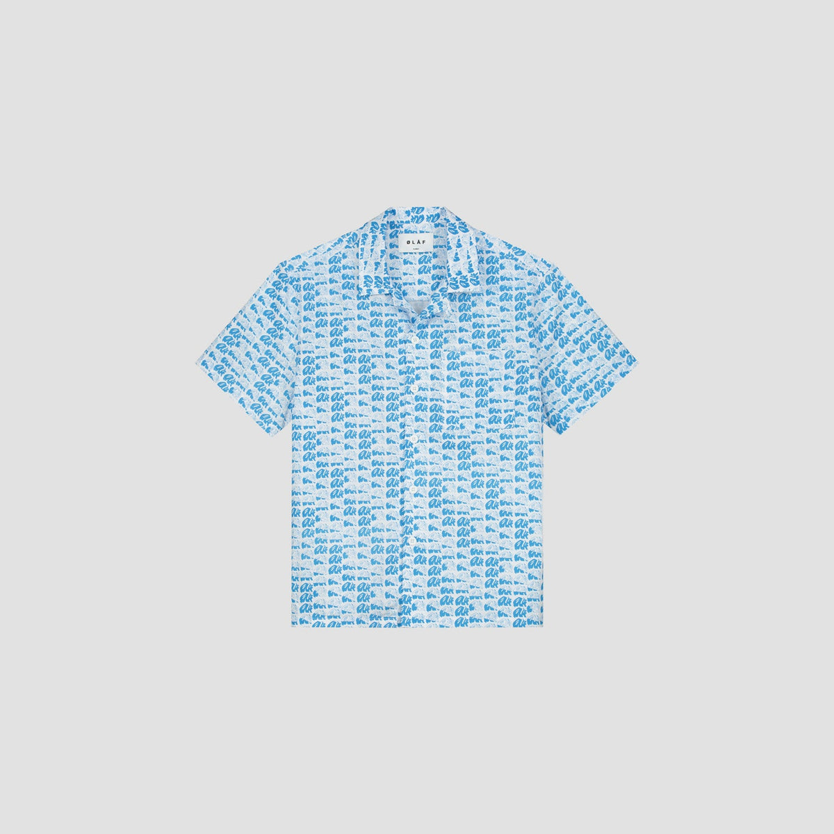 OLAF AOP BLUR SS SHIRT | AZURE BLUE