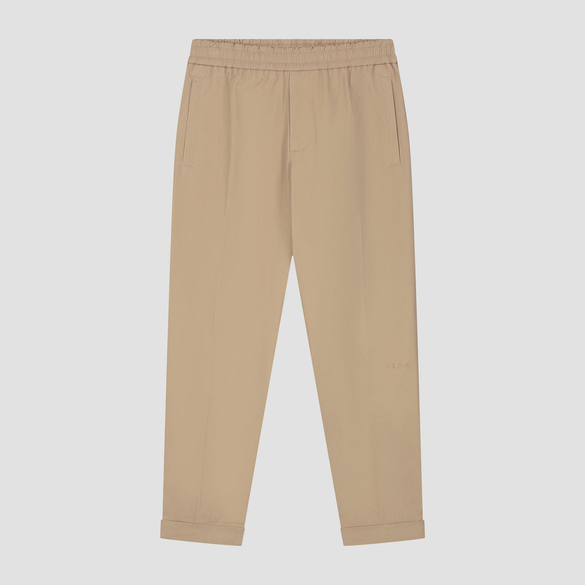 OLAF SLIM COTTON TROUSERS | KAKI