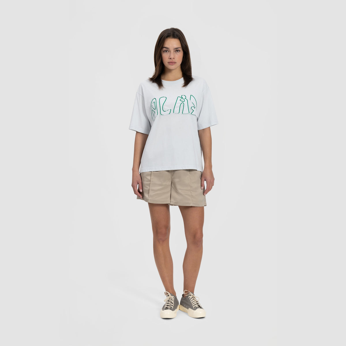 OLAF WMN CROPPED RACING TEE | ICE BLUE