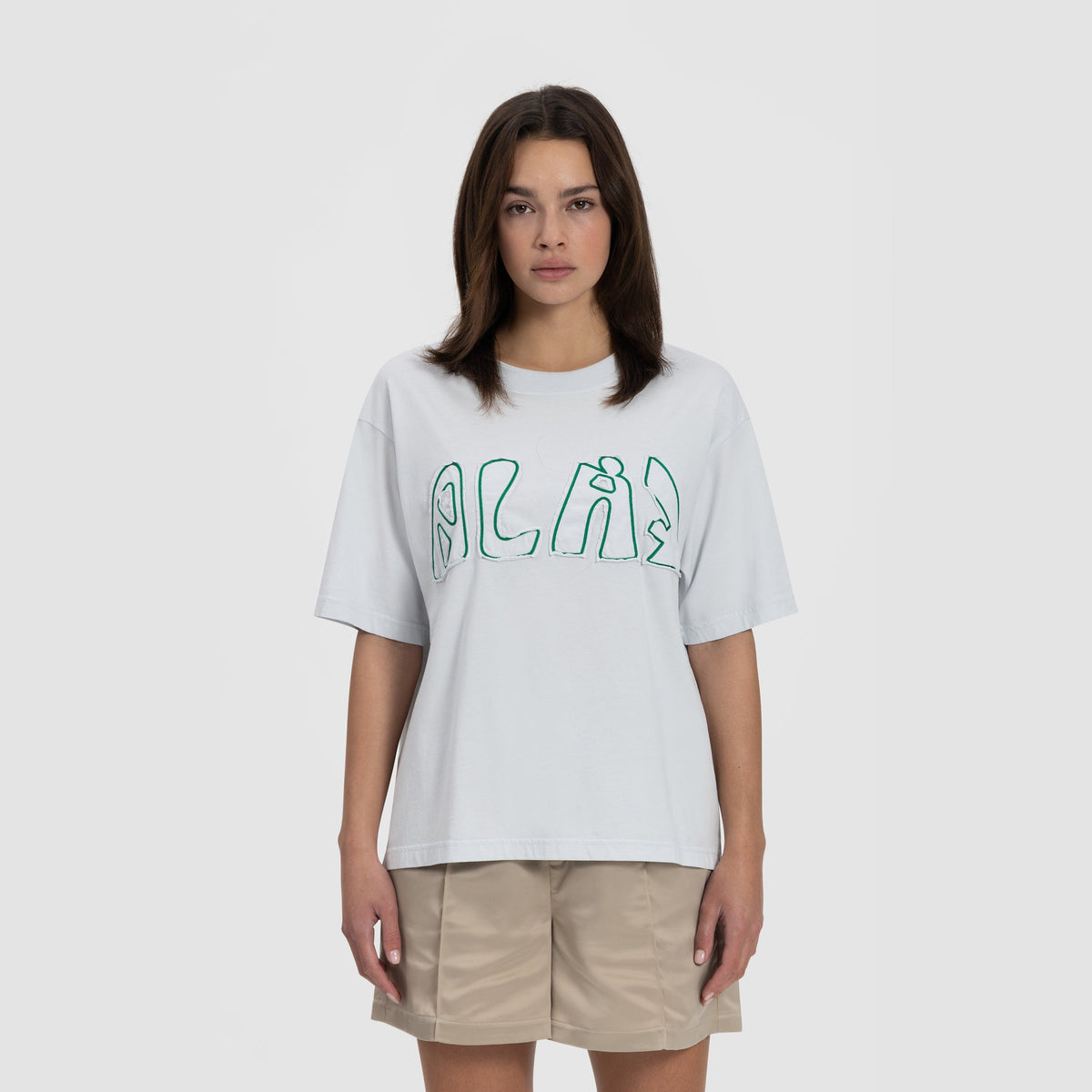 OLAF WMN CROPPED RACING TEE | ICE BLUE