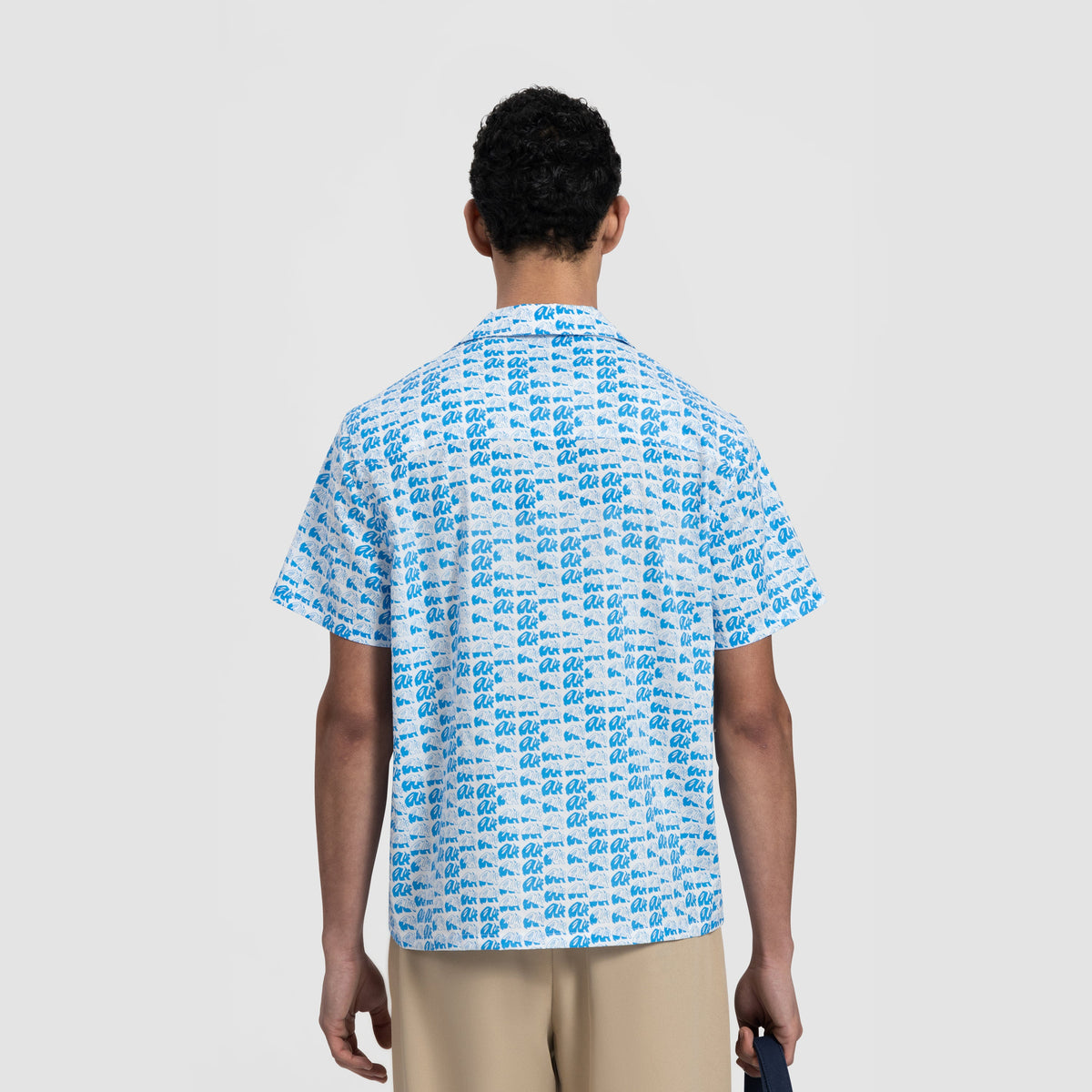 OLAF AOP BLUR SS SHIRT | AZURE BLUE