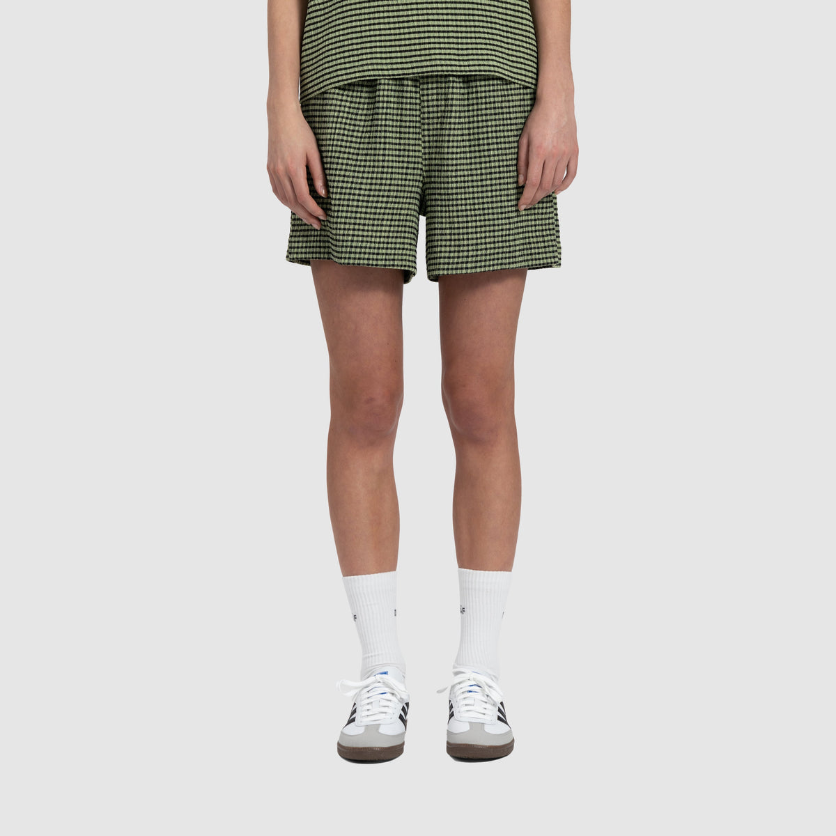 OLAF WMN SEERSUCKER SHORTS | GREEN