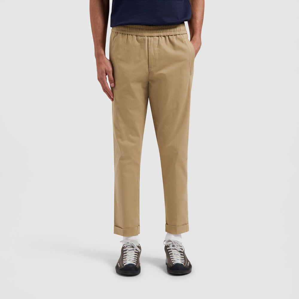 OLAF SLIM COTTON TROUSERS | KAKI