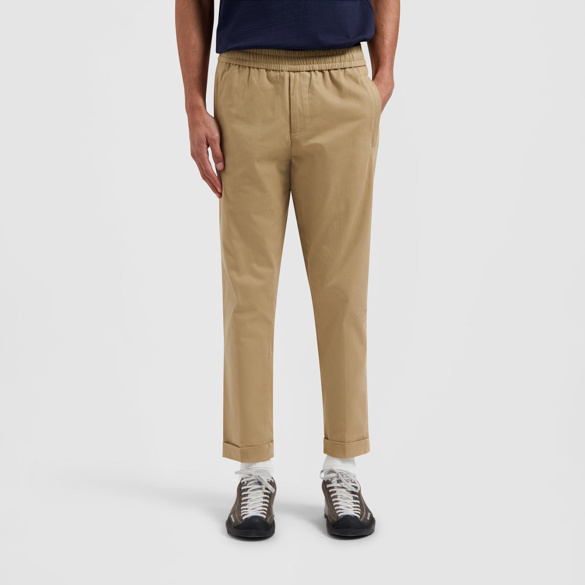 OLAF SLIM COTTON TROUSERS | KAKI
