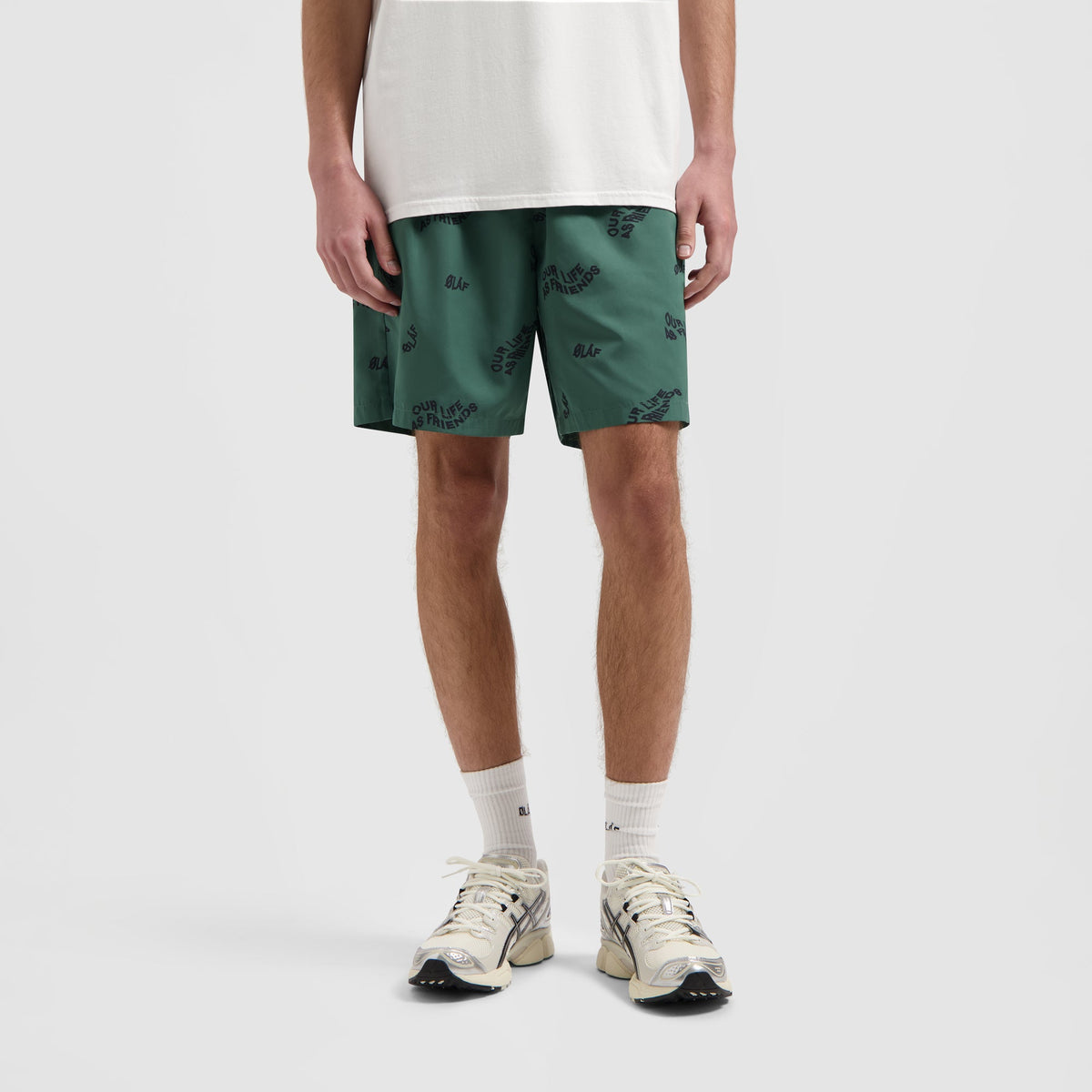 SWIM SHORTS WAVY AOP | WASHED GREEN