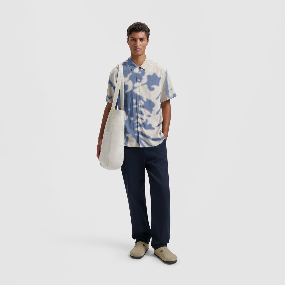 ABSTRACT DANDELION SHIRT SS | CEMENT