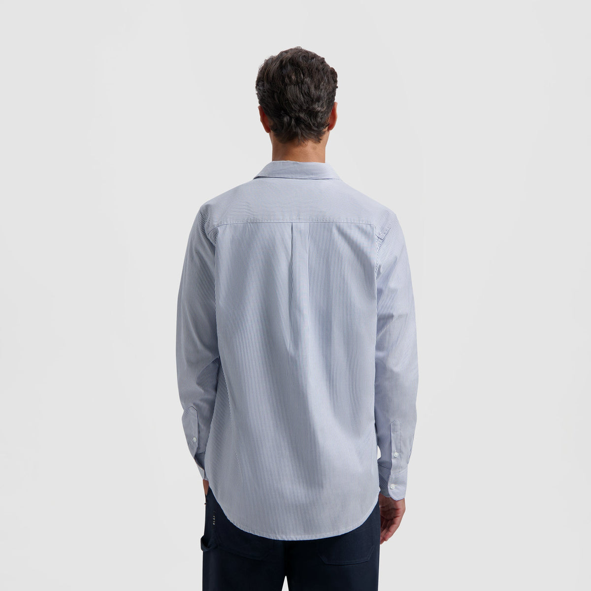 OXFORD STRIPE SHIRT LS | BLUE STRIPE
