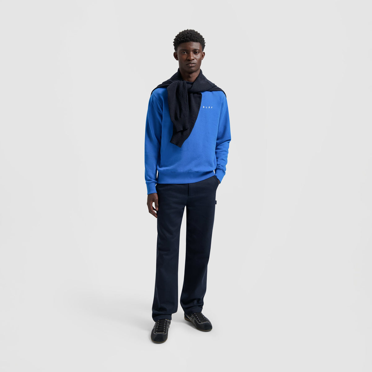SPIRAL FACE CREWNECK | BRIGHT BLUE