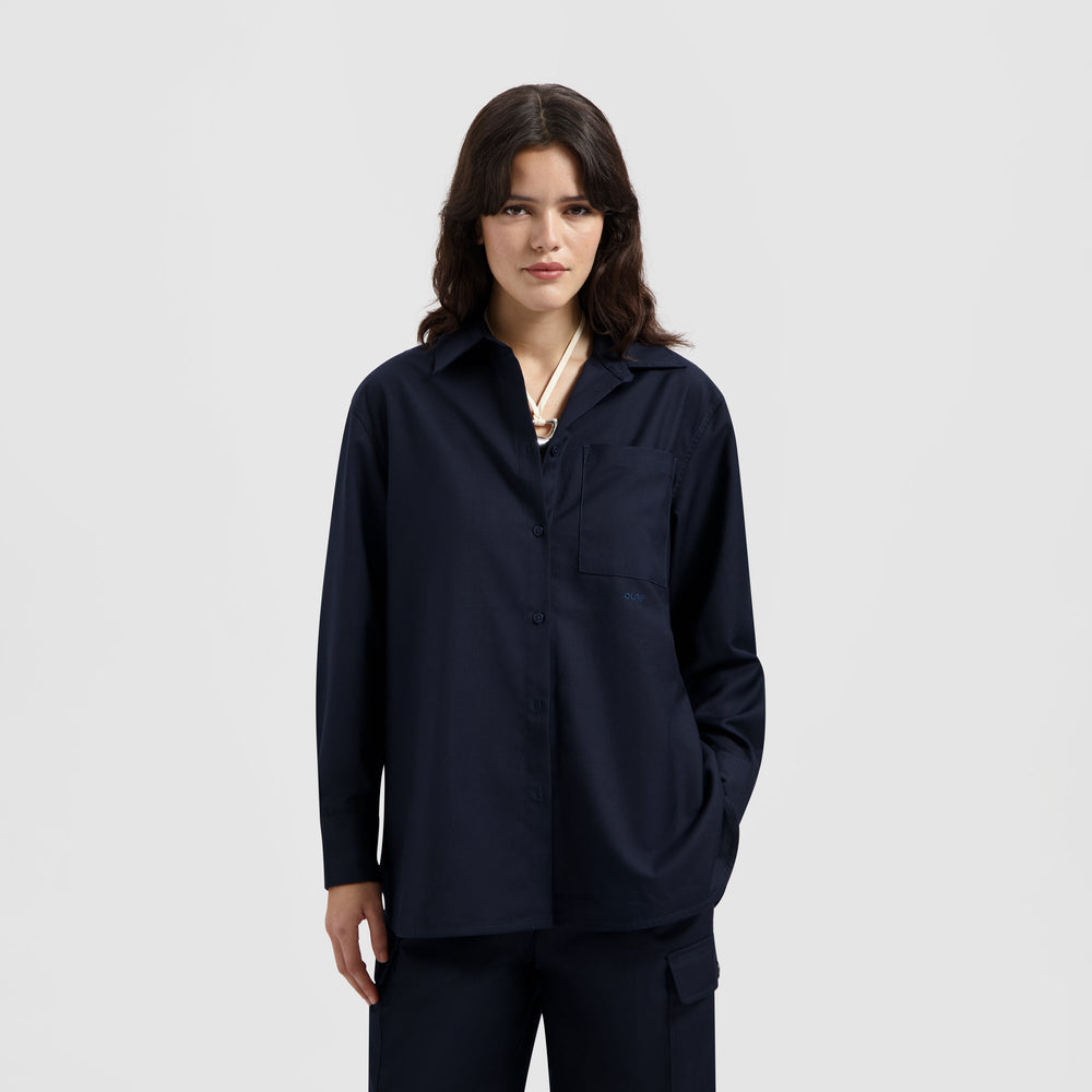 DRAPEY SHIRT LS | NAVY