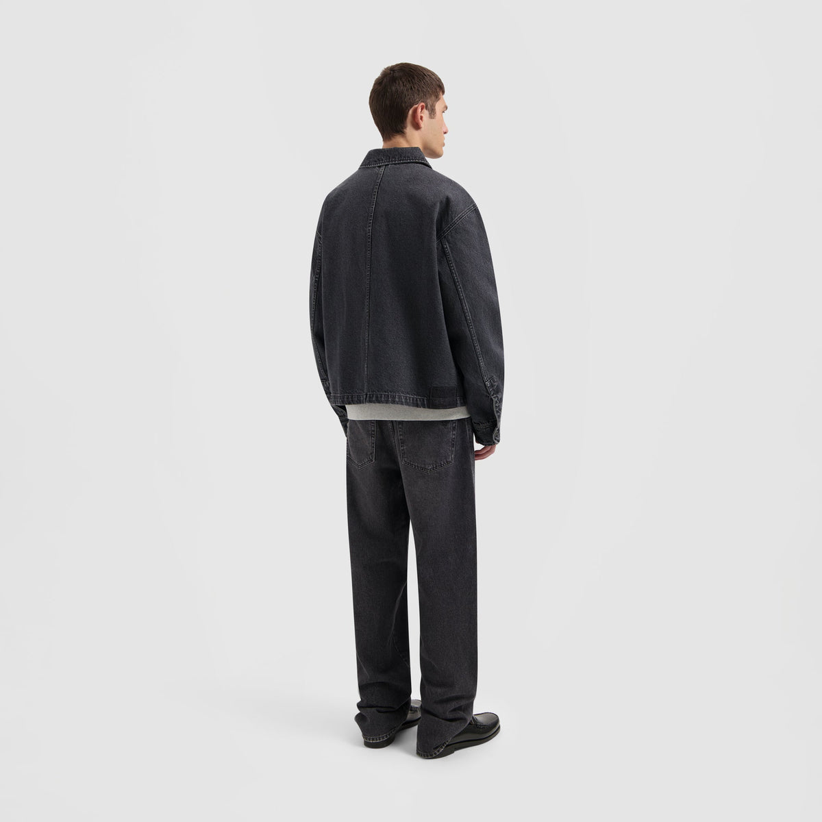 DENIM BOXY JACKET | WASHED CHARCOAL