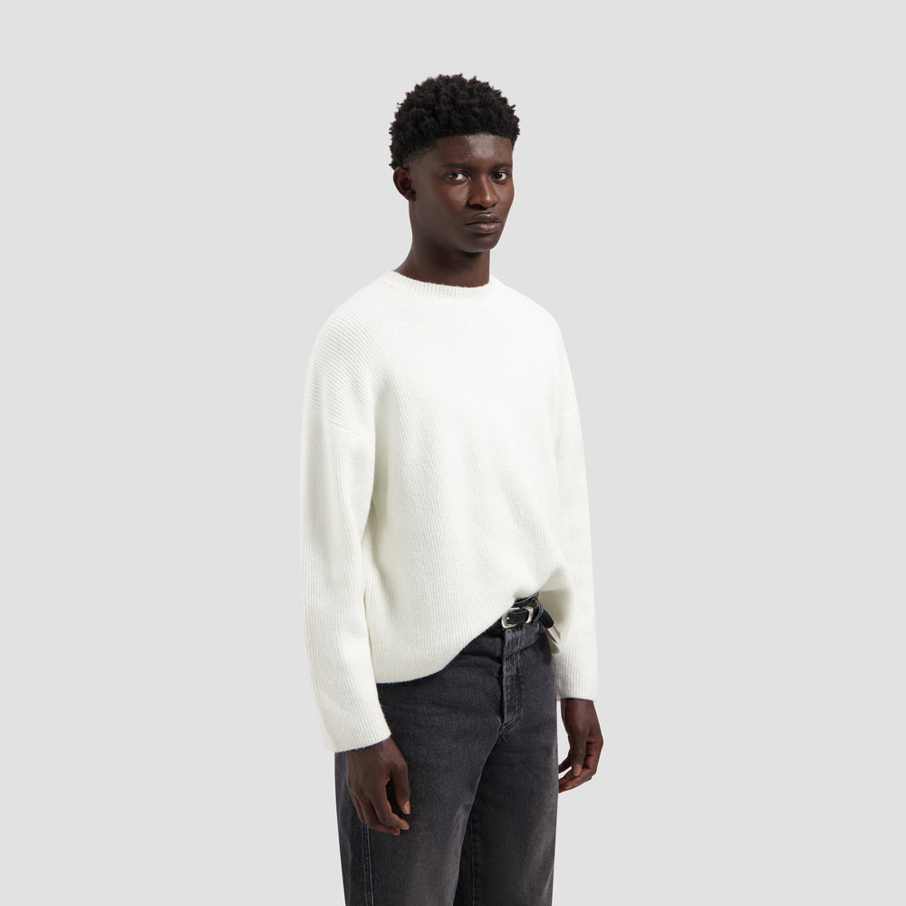 SIGNATURE KNITTED CREWNECK | WHITE