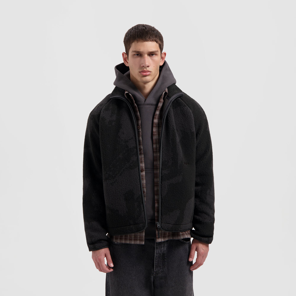 FLEECE JACKET | BLACK / CHARCOAL