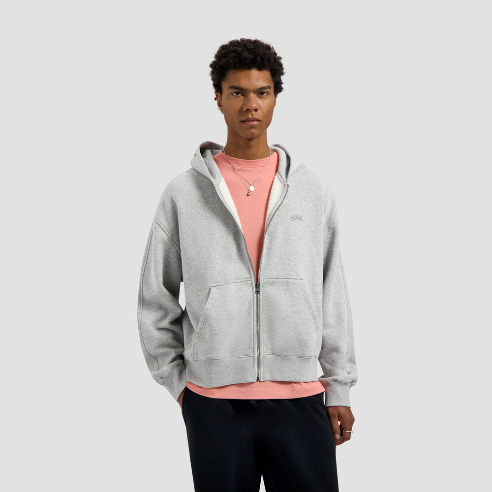SIGNATURE ZIP HOODIE | HEATHER GREY
