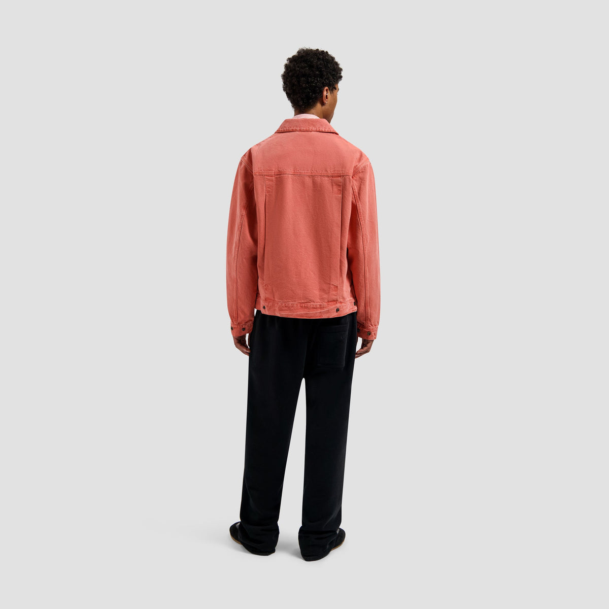 WASHED CANVAS JACKET | BURNT CORAL
